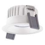 Ledvance LED-Spot Fix Aluminium Weiß 8W 640lm 36D - 927 Extra Warmweiß | Ausschnitt 68mm - IP44 - Höchste Farbwiedergabe - Dimmbar