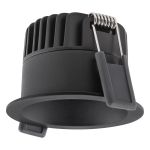 Ledvance LED-Spot Dunkellight Aluminium Schwarz 8W 640lm 36D - 927 Extra Warmweiß | Ausschnitt 68mm - IP44 - Höchste Farbwiedergabe - Dimmbar
