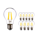 Lot 10x LED E27 Poire Filament Claire 8.5W 1055lm - 827 | Dimmable - Remplacement 75W